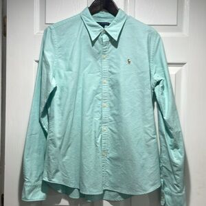 Ralph Lauren Green Long-sleeves Slim Fit size 14